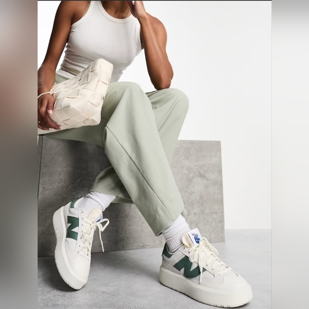 New Balance CT302 Sneakers - White/green - Women's Size 10/Mens Size 8.5